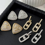Fashion pave zircon earrings