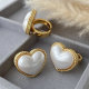 Heart pearl ring