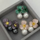 Pearl flower earrings