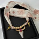 Horn charm necklace