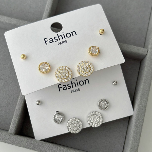 Set earrings stud
