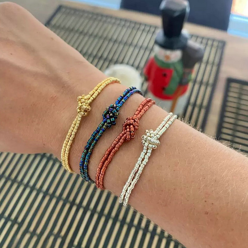 Miyuki knot bracelet