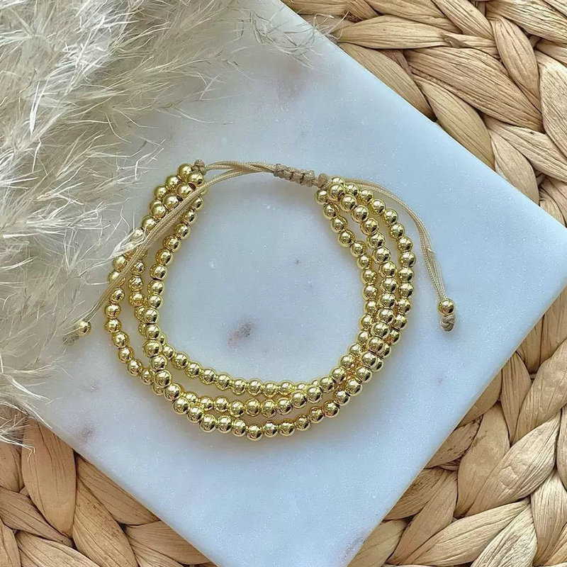 Brass beaded handmade bracelet