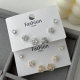 Set zircon stud earrings