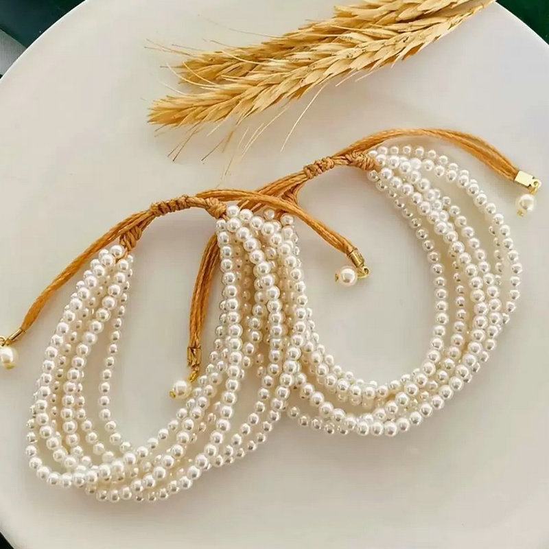 Glass pearl handmade bracelet