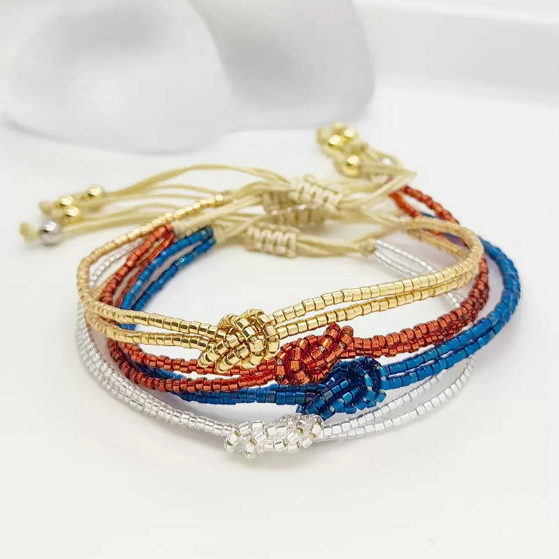 Miyuki knot bracelet