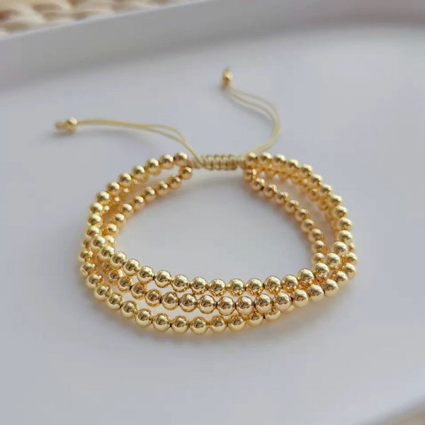 Brass beaded handmade bracelet