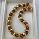 Acrylic brown beaded necklace