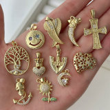 pave diy cross charm