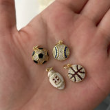 Pave ball charm