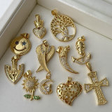 pave diy cross charm