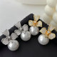Pearl flower earrings