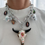 Bull pendant aylic necklace