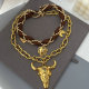 Layer bull necklace