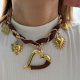 Chunky heart charm necklace