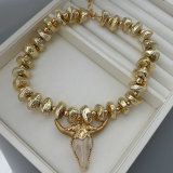 Chunky bull necklace