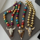 Chunky bull necklace