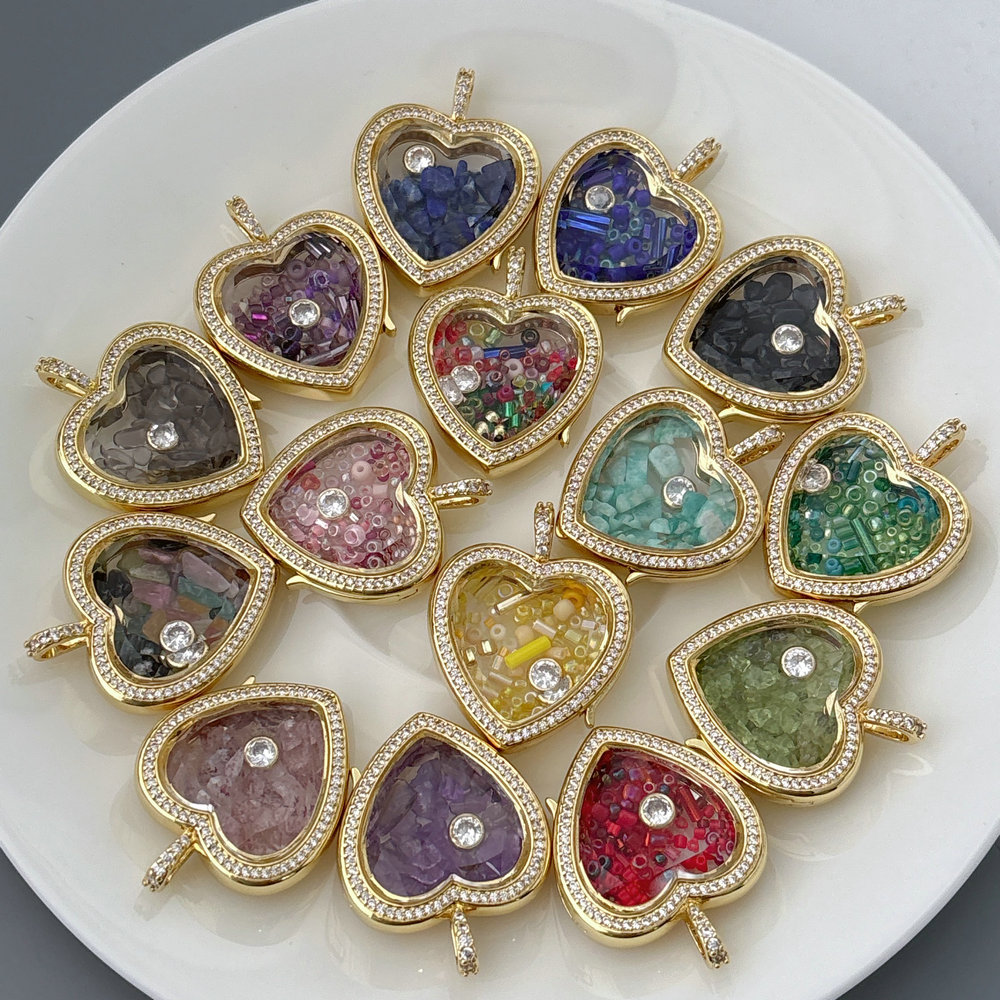 Heart gemstone pendant