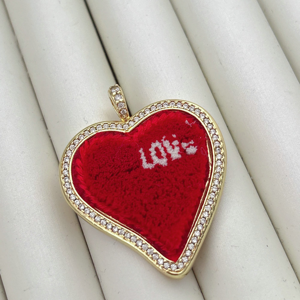 Red color heart pendant