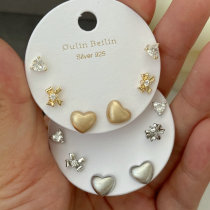 Set heart earrings