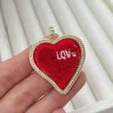 Red color heart pendant