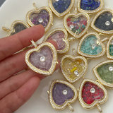 Heart gemstone pendant
