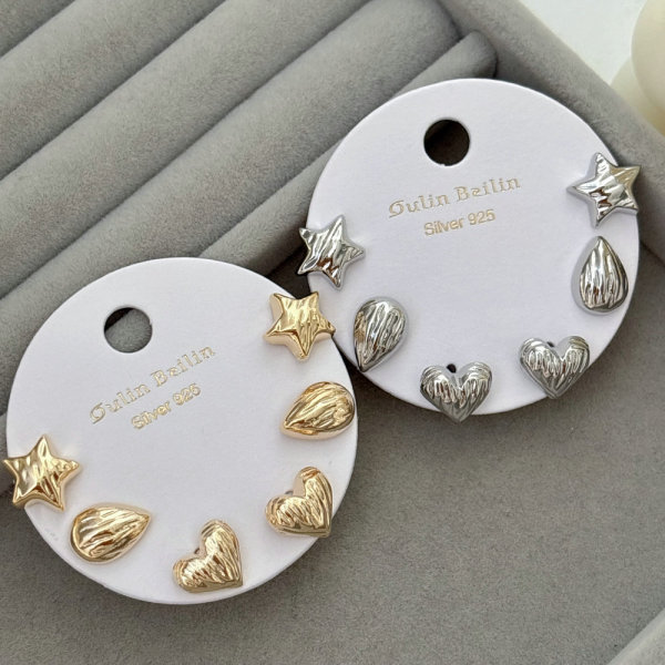 Set heart earrings