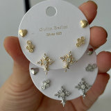Set cross earrings