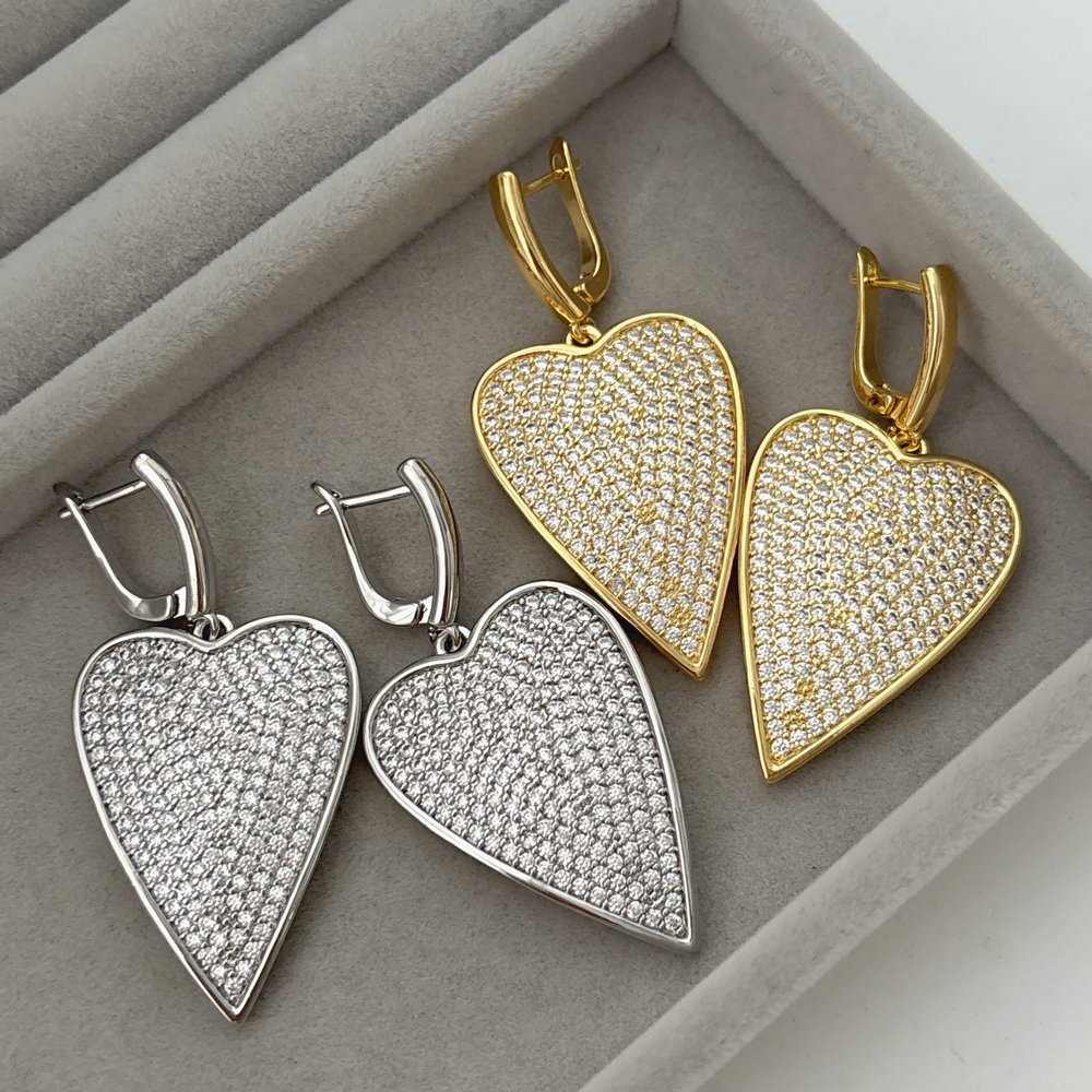 Chunky heart earrings