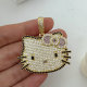 Pave zircon cat eye charm