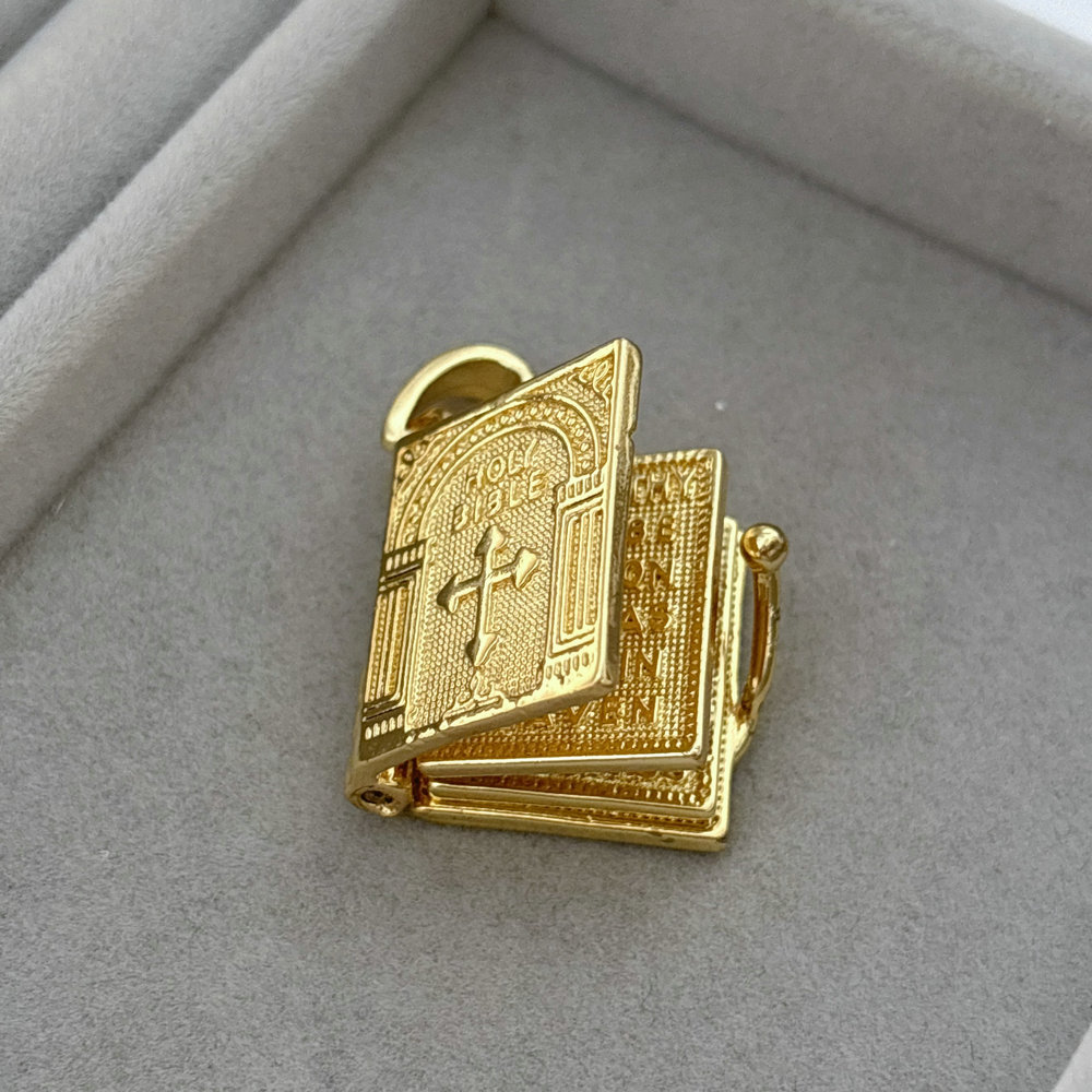 Cross Book charm