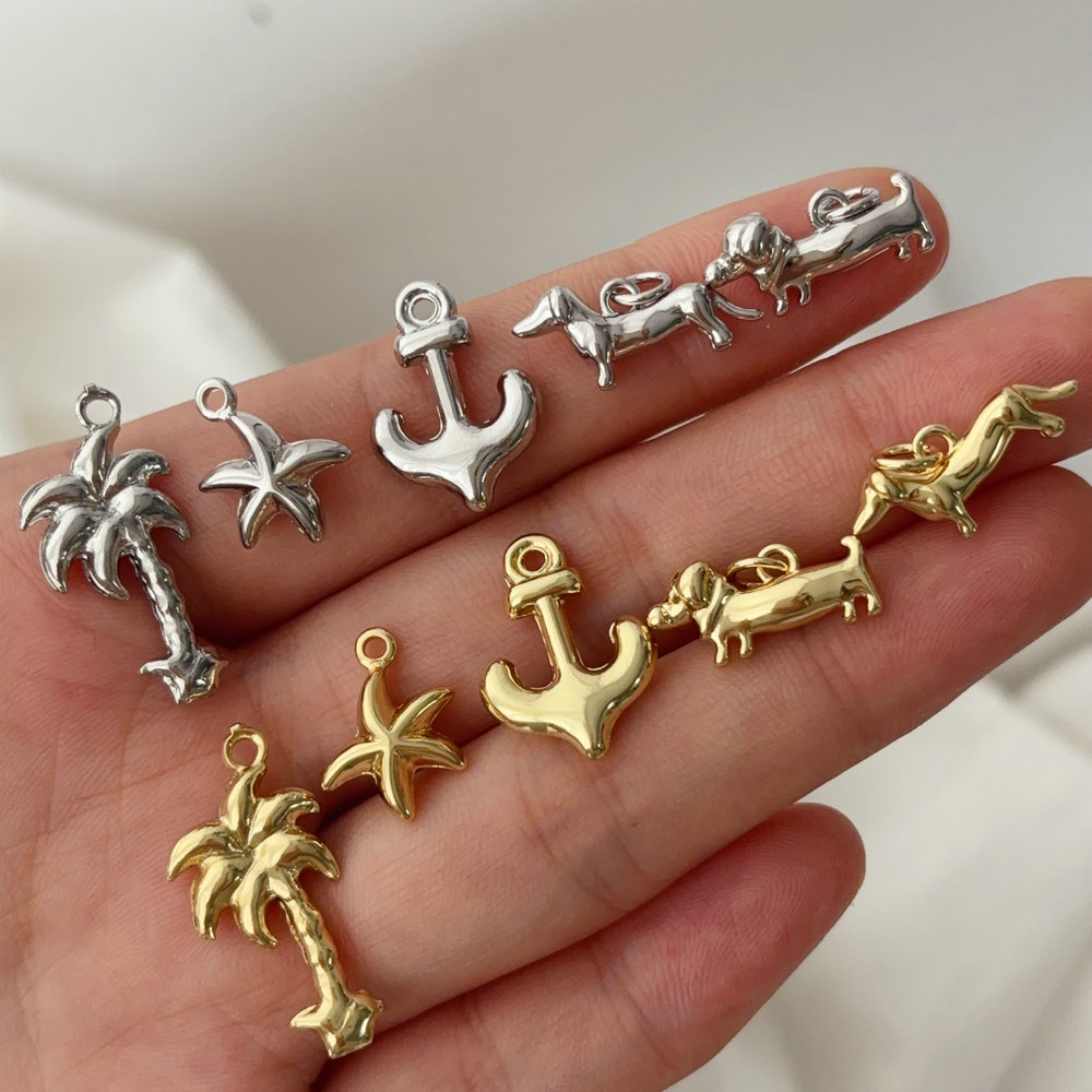 Diy brass dog charm