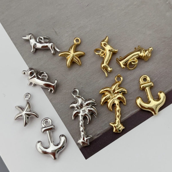 Diy brass dog charm