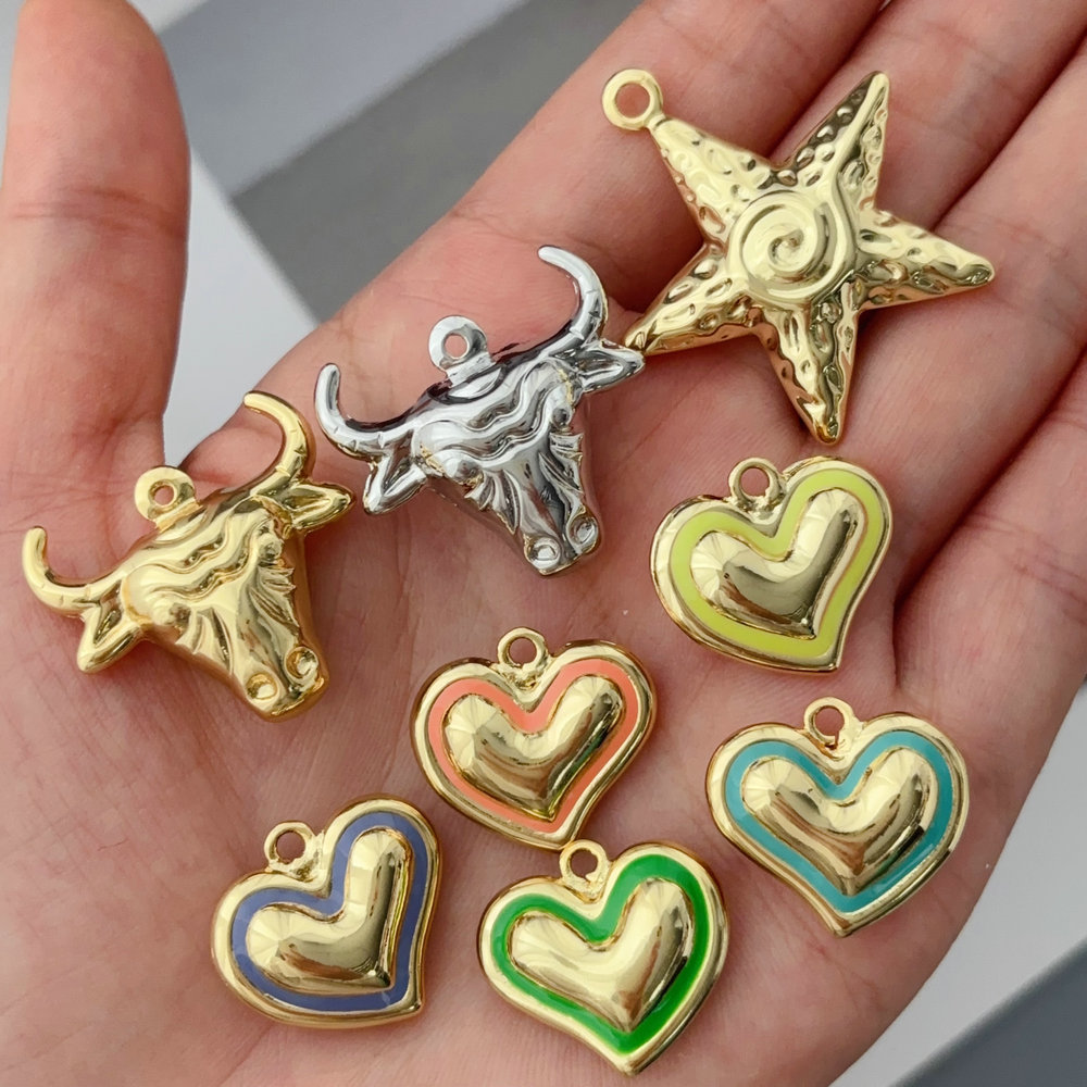 Enamel heart charm