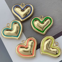 Enamel heart charm