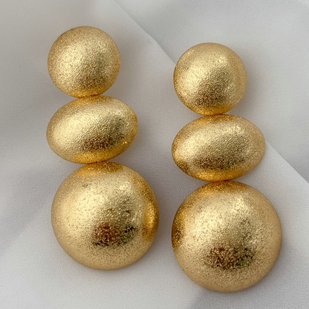 Soft chunky ball earrings