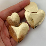 Metal heart earrings