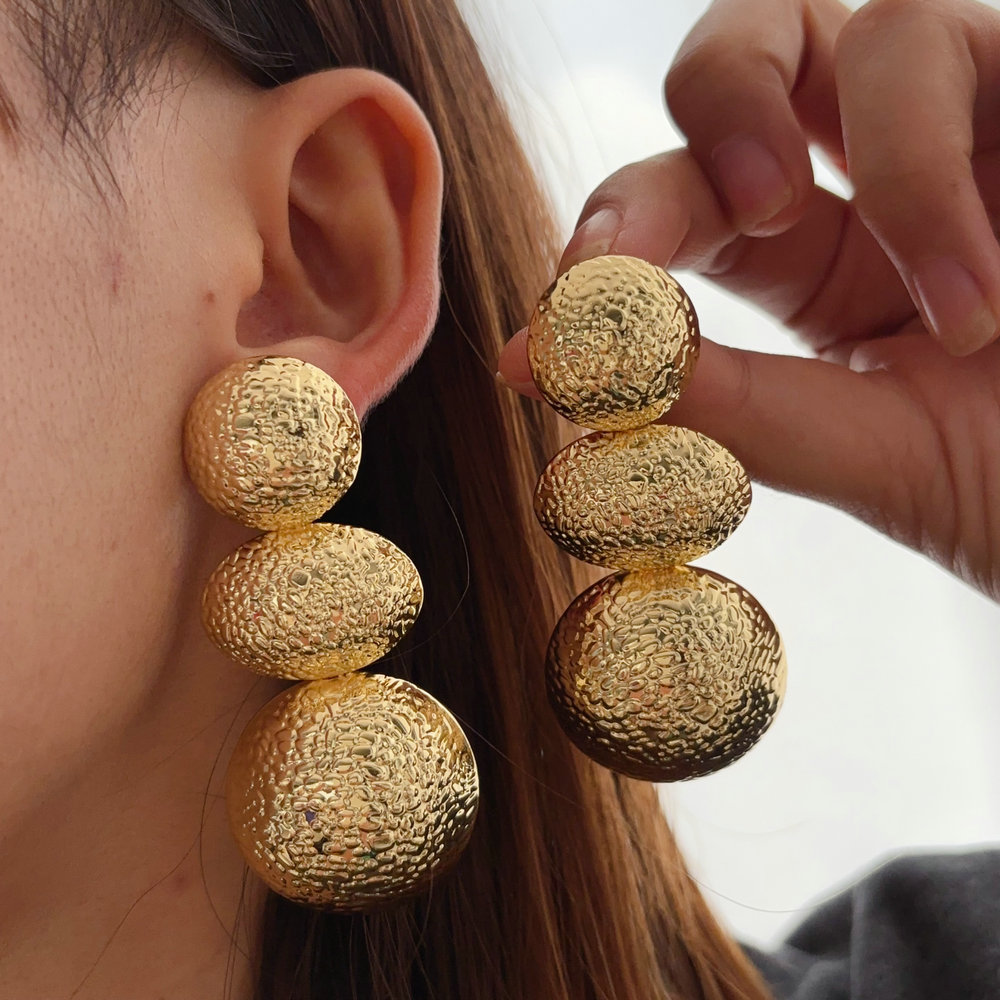 Chunky soft ball earrings