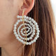 Glass pearl earrings