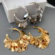 Leaf tassel earrings