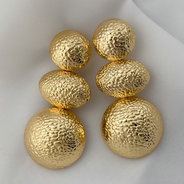 Chunky soft ball earrings