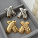 Metal cross earrings