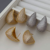 Pave zircon fashion earrings