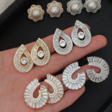 Pave zircon fashion earrings