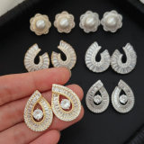Pave zircon fashion earrings