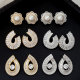 Pave zircon fashion earrings