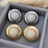 Pave zircon ball earrings