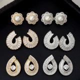 Pave zircon fashion earrings