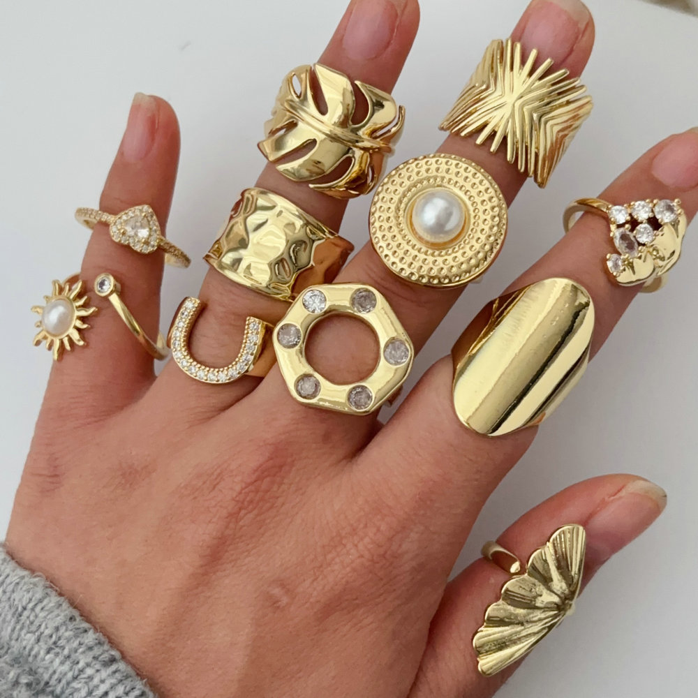 metal leaf ring