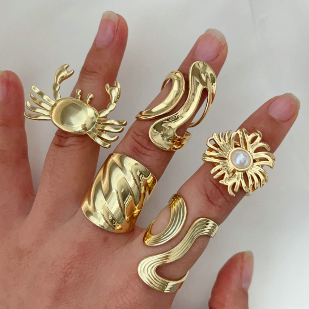 Metal crab ring